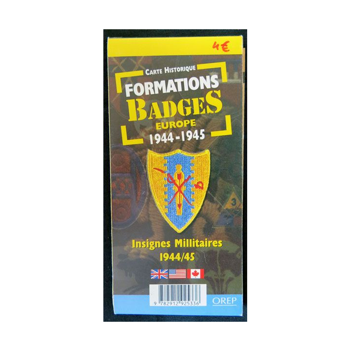 Carte Historique Formations Badges Europe 1944-1945 aux éditions OREP - F019