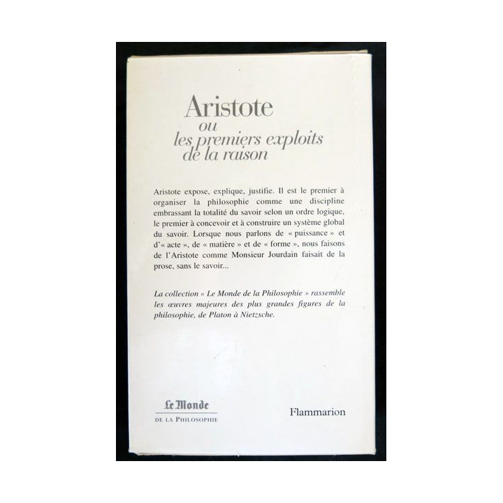 Aristote Ethique à Nicomaque aux éditions  Flammarion - F019