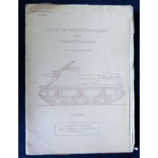 Cours de perfectionnement par correspondance 105 HM 7 par l'Ecole d'Application de l'Artillerie - F020