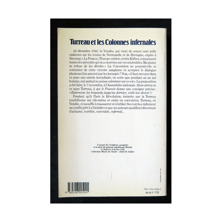 Turreau et les colonnes infernales écrit par Elie Fournier aux éditions Albin Michel - F020