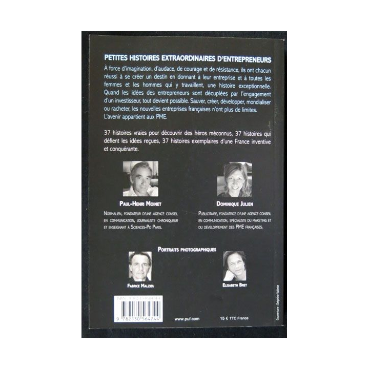 Petites histoires extra ordinaires d'entrepreneurs écrit par Paul-Henri Moinet et Dominique Julien aux éditions PUF - F020