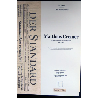 Mathias Cremer Der Standart N° 733 / 1000 signé aux éditions LAMMERHUBER - F021