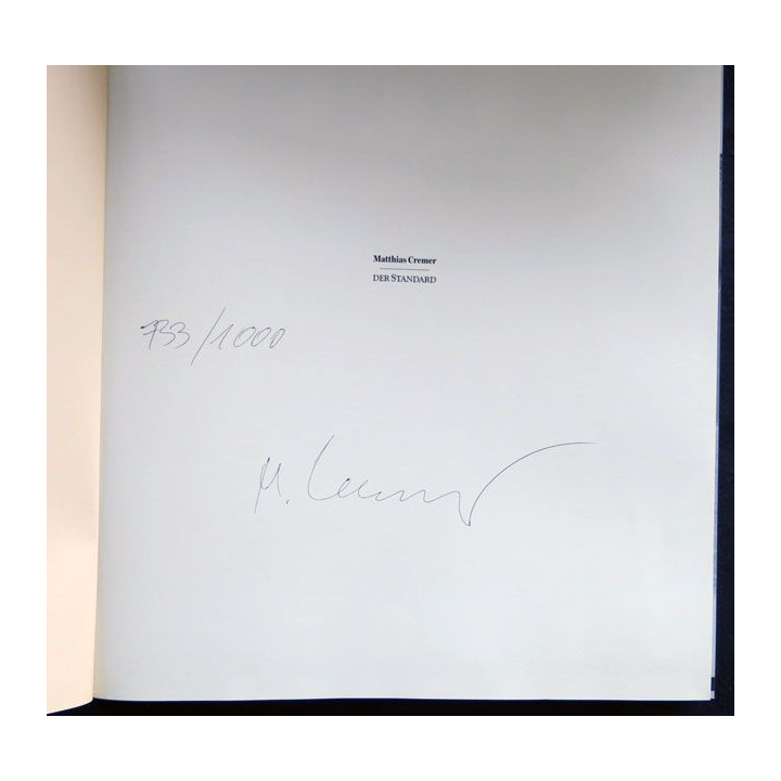 Mathias Cremer Der Standart N° 733 / 1000 signé aux éditions LAMMERHUBER - F021