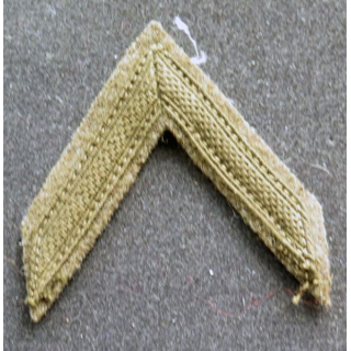 Galon kaki  de soldat de 1° classe sur feutrine kaki