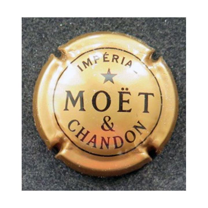 Capsule Muselet de champagne Moët & Chandon n° 224b  or cuivré Impérial