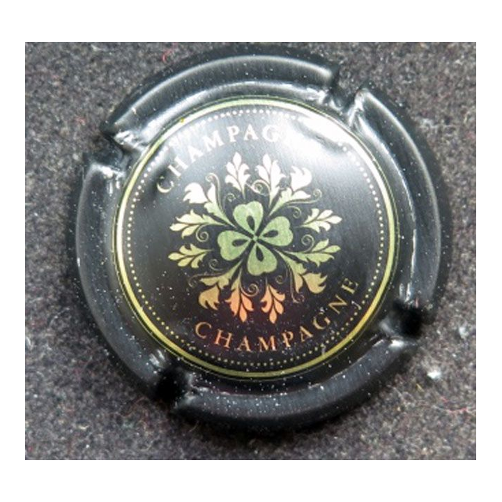 Capsule Muselet de bouteille de champagne Gremillet n° 7b noir mat et or