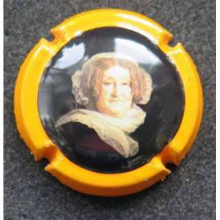 Capsule Muselet de bouteille de champagne CLICQUOT n° 139 contour orange