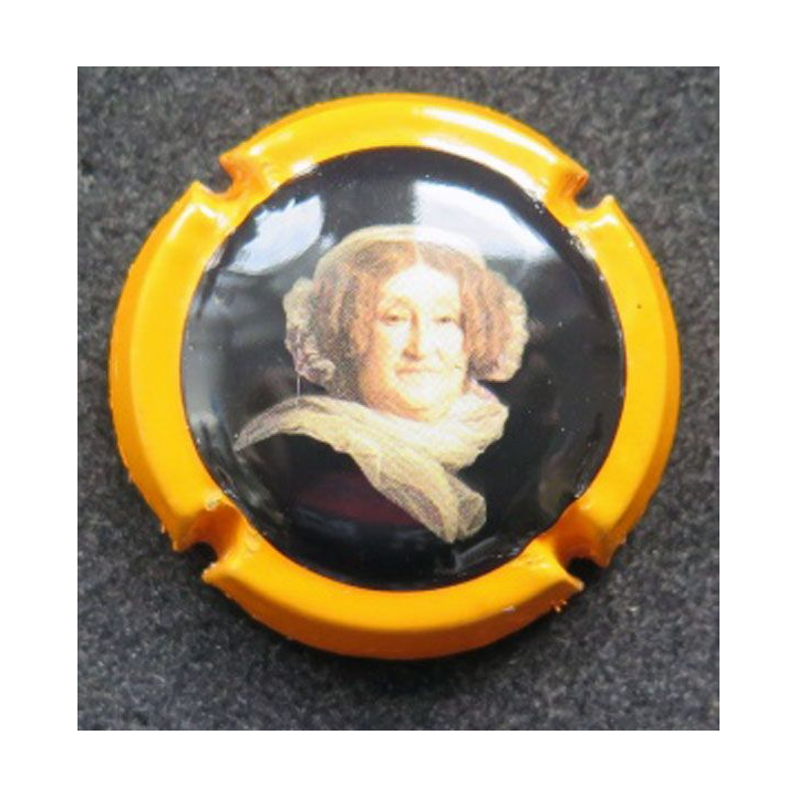 Capsule Muselet de bouteille de champagne CLICQUOT n° 139 contour orange