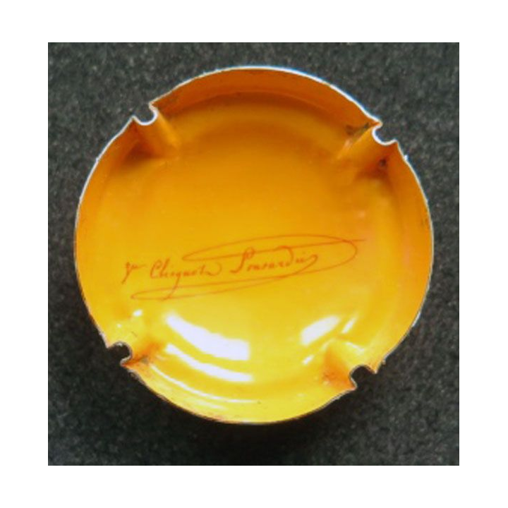 Capsule Muselet de bouteille de champagne CLICQUOT n° 139 contour orange