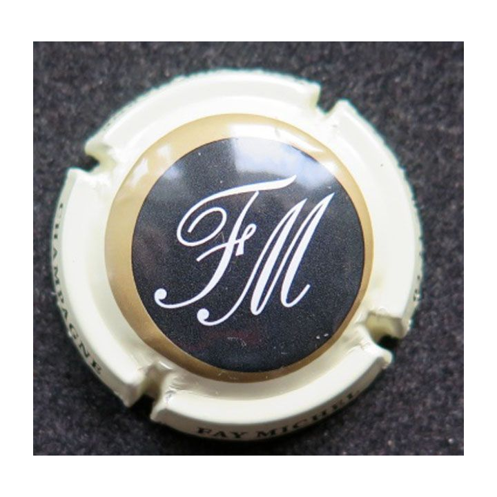 Capsule Muselet de bouteille de champagne Faÿ Michel n° 41e rose pâle