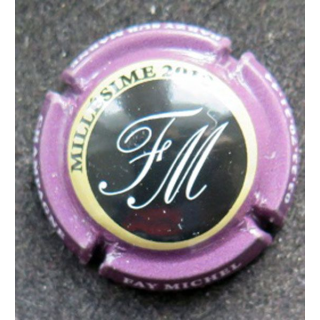 Capsule Muselet de bouteille de champagne Faÿ Michel bordeaux millésime 2010