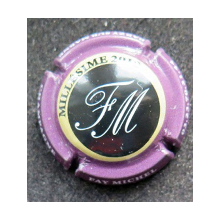 Capsule Muselet de bouteille de champagne Faÿ Michel bordeaux millésime 2010