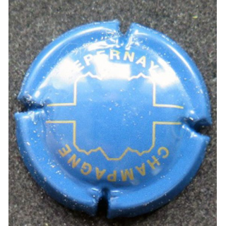 Capsule Muselet de bouteille de champagne Epernay n° 11a bleu ciel