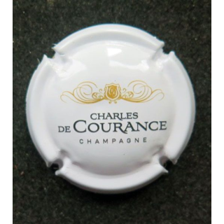 Capsule Muselet de champagne Charles de Courance n°4 blanc noir et or