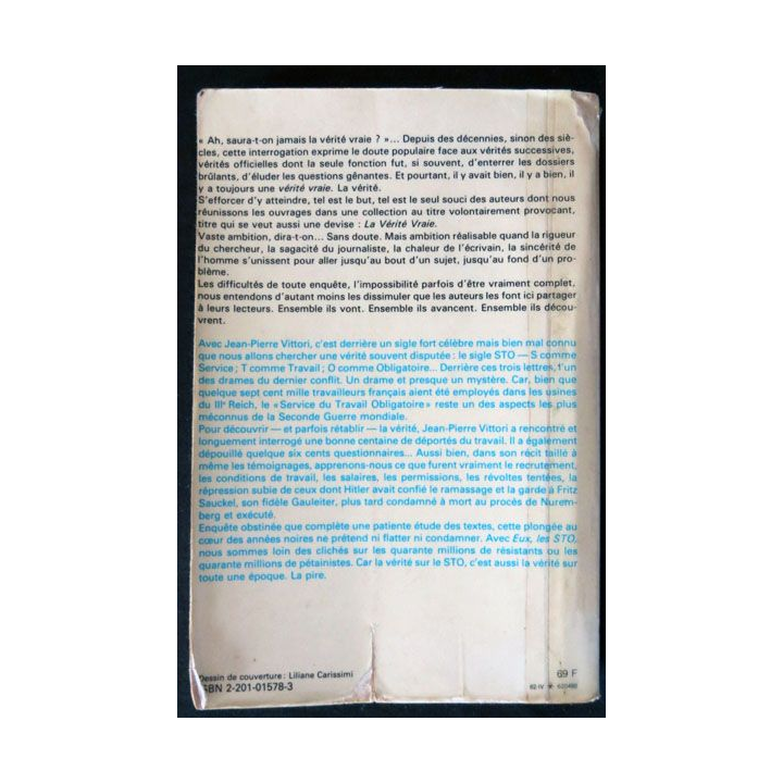 Eux les S.T.O. écrit par Jean-Pierre Vittori aux éditions Temps Actuels - F023