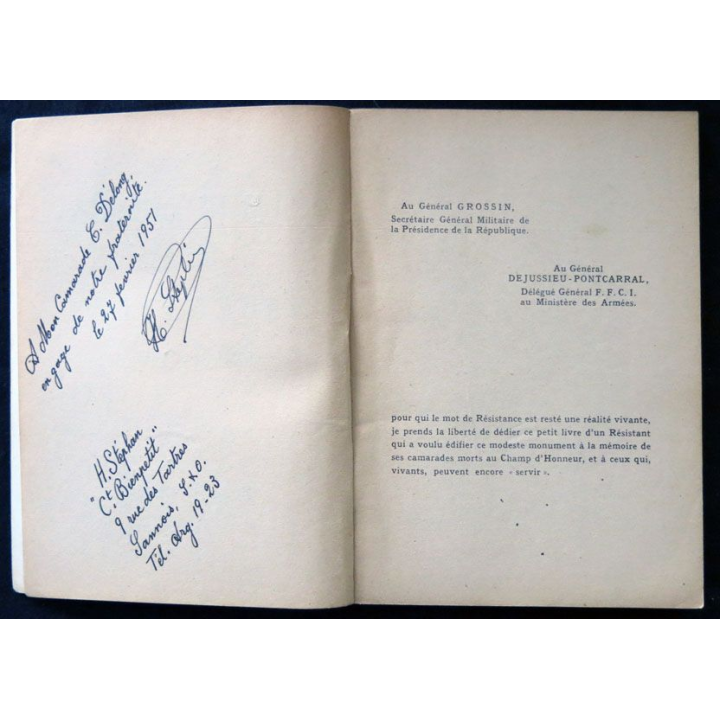 Sur le chemin de la libération 1940-1944 Réseau Liban écrit par M.H. Stephan Imprimerie Béresniak - F023
