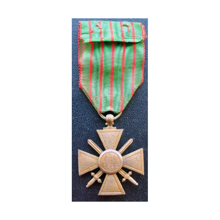 Croix de guerre 1914-1916 avec deux citations 1 palme 1 étoile bronze