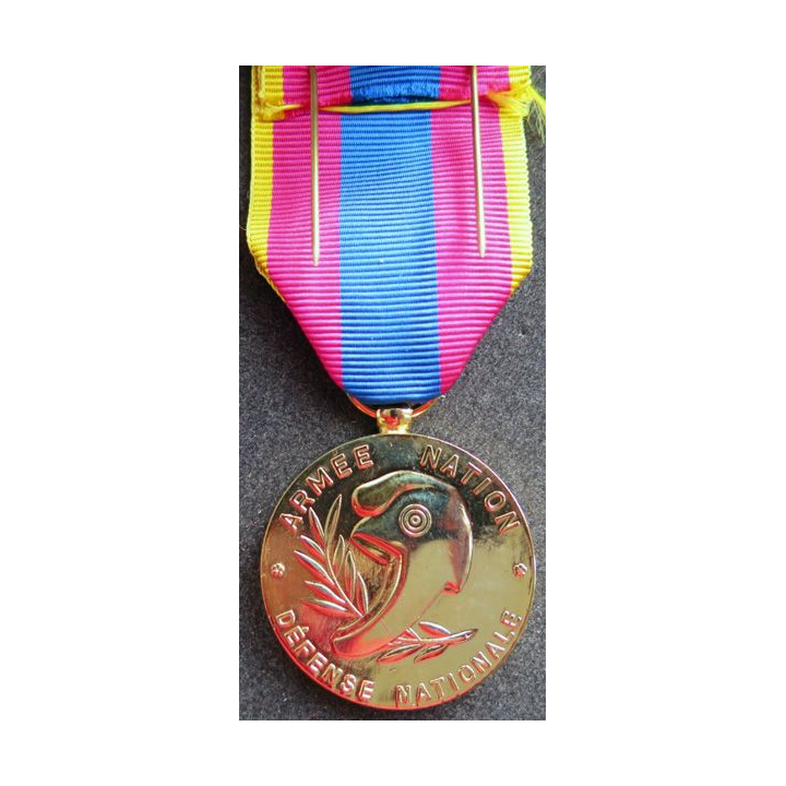médaille de la défense nationale modèle or avec citation (1 étoile bronze)
