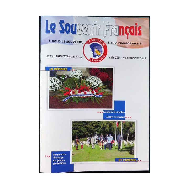 Le Souvenir Français N° 521 : bulletin janvier 2021