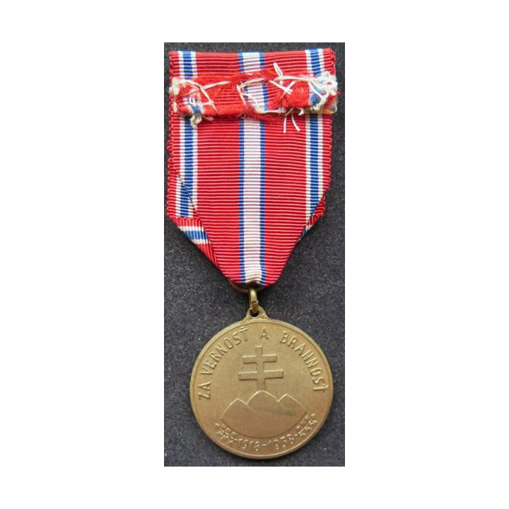 TCHEKOSLOVAQUIE : Médaille commémorative pour la loyauté et la défense 1918