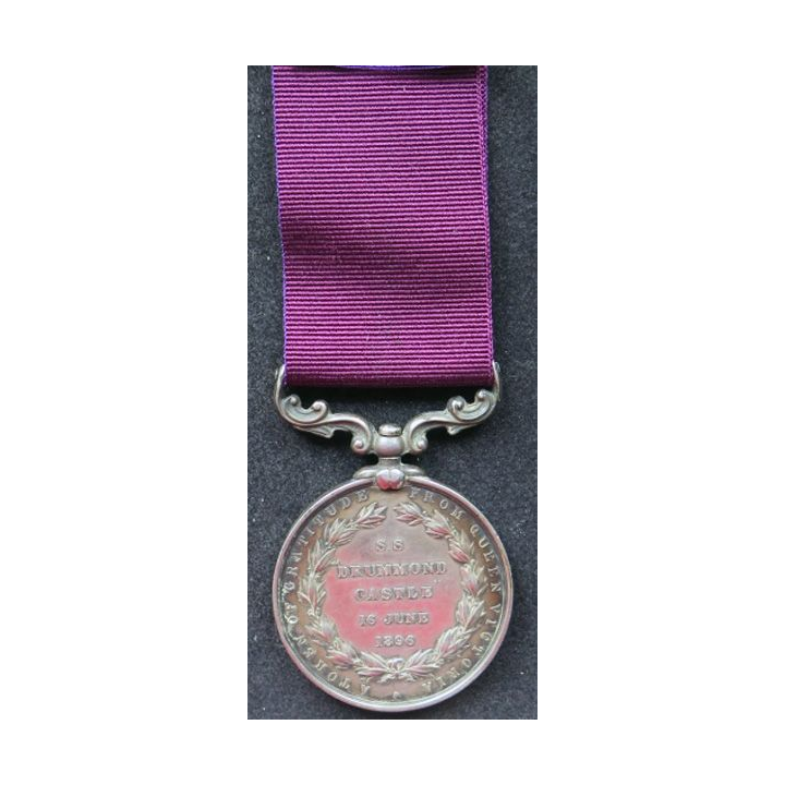 Médaille commémorative pour le sauvetage du Dummond Castle 16 juin 1896