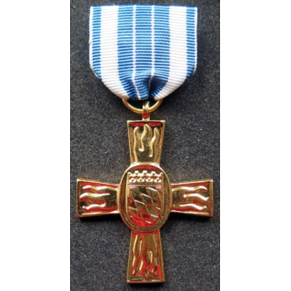 ALLEMAGNE : Médaille des pompiers de Bavière 1953 en or (doré)