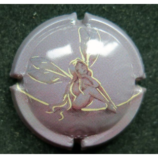 Capsule Muselet de bouteille de champagne Demoiselle de Vranken n° 38 fond gris violet