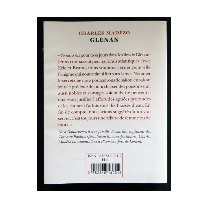 Glénan écrit par Charles Madézo aux éditions Amers Editions - F024