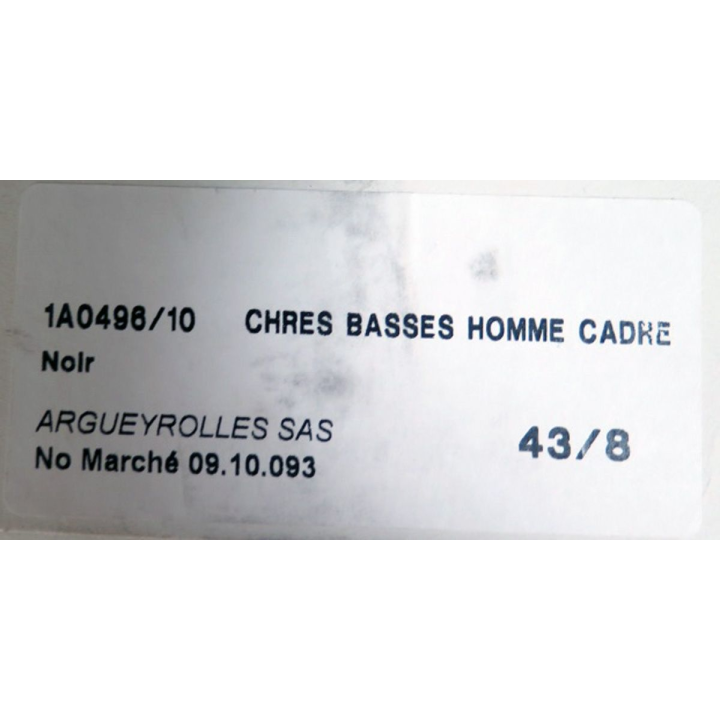 Paire chaussures basses homme noires neuves Argueyrolles taille 43 / 8