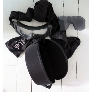 Masque balistique Bollé Safety en pochette avec différents types de verres