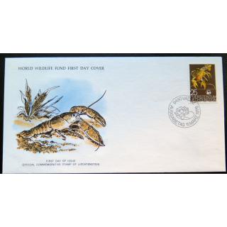 enveloppe 1° jour Fonds mondial nature n° 1 l'écrevisse d'Europe