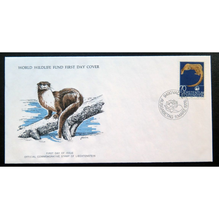 enveloppe 1° jour Fonds mondial nature n° 3 La Loutre