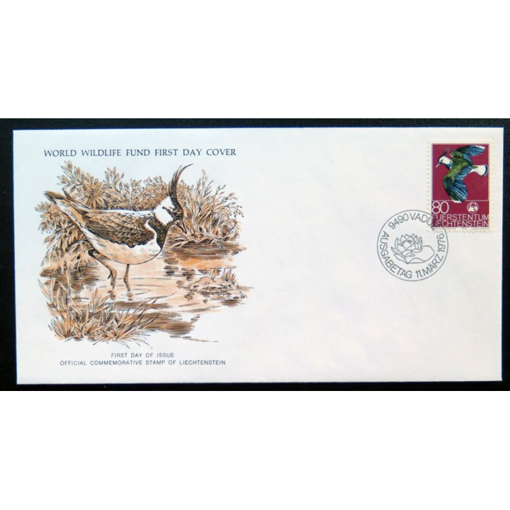 enveloppe 1° jour Fonds mondial nature n° 4 le vanneau européen