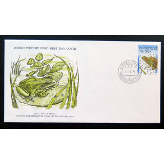 enveloppe 1° jour Fonds mondial nature n° 5 grenouille verte marais