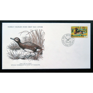 enveloppe 1° jour Fonds mondial nature n° 14 le canard noir