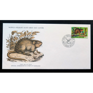 enveloppe 1° jour Fonds mondial nature n° 15 le rat musqué