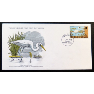 enveloppe 1° jour Fonds mondial nature n° 20 l'aigrette des récifs
