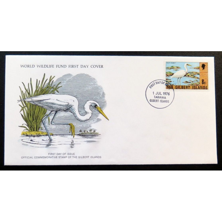 enveloppe 1° jour Fonds mondial nature n° 20 l'aigrette des récifs