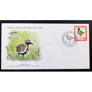 enveloppe 1° jour Fonds mondial nature n° 21 le pluvier doré