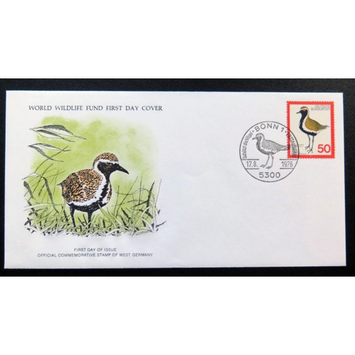 enveloppe 1° jour Fonds mondial nature n° 21 le pluvier doré
