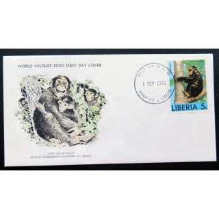 enveloppe 1° jour Fonds mondial nature n° 25 le chimpanzé