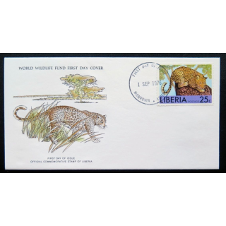 enveloppe 1° jour Fonds mondial nature n° 26 le léopard