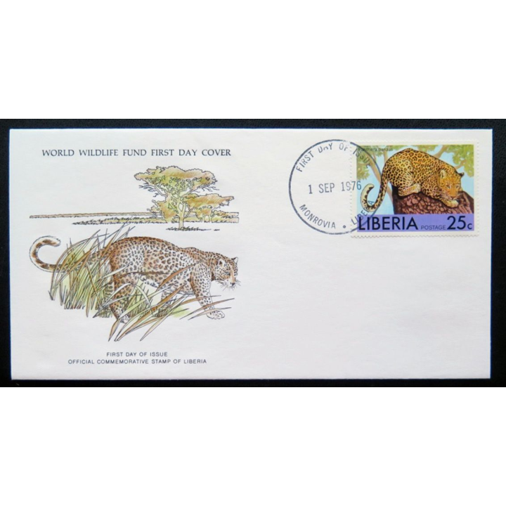 enveloppe 1° jour Fonds mondial nature n° 26 le léopard