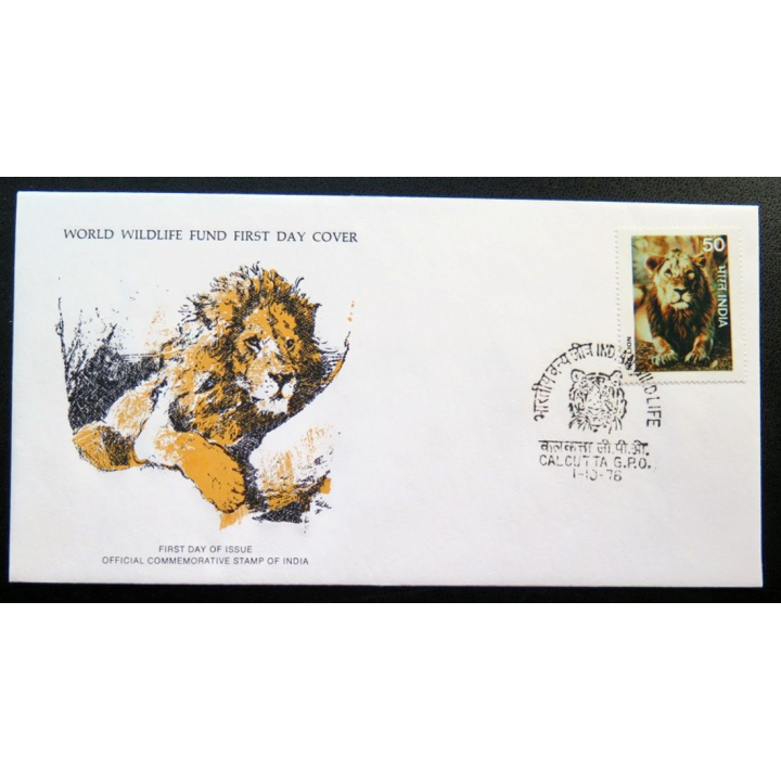 enveloppe 1° jour Fonds mondial nature n° 29 le lion