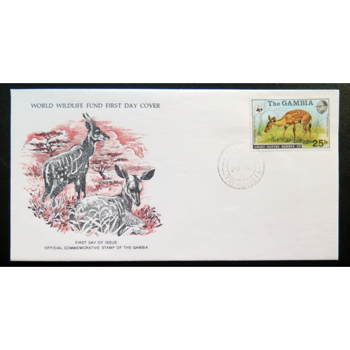 enveloppe 1° jour Fonds mondial nature n° 31 l'antilope à collier