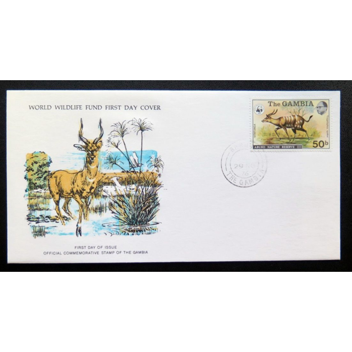 enveloppe 1° jour Fonds mondial nature n° 34 sitatunga