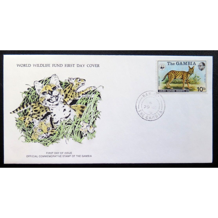 enveloppe 1° jour Fonds mondial nature n° 35 le serval