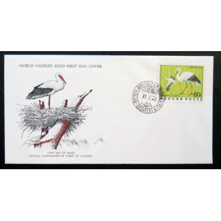 enveloppe 1° jour Fonds mondial nature n° 38 la cigogne blanche