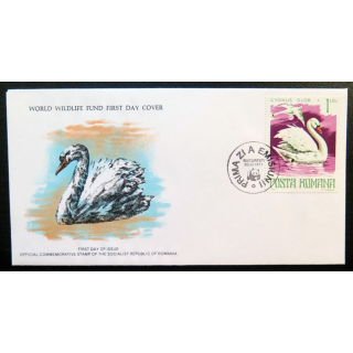 enveloppe 1° jour Fonds mondial nature n° 40 le cygne muet