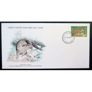 enveloppe 1° jour Fonds mondial nature n° 49 la loutre sans griffes